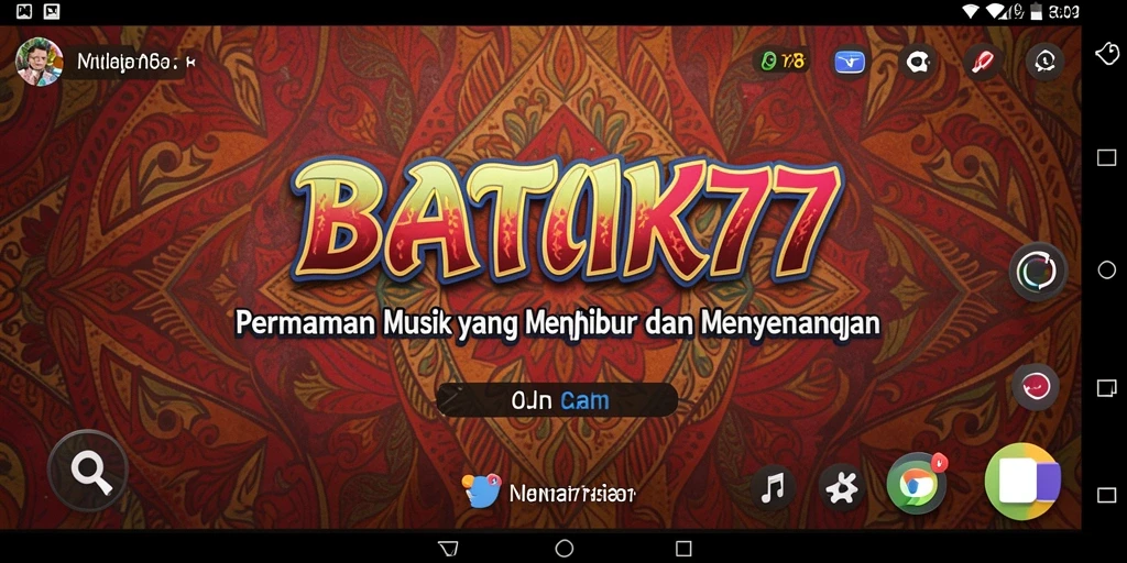 Tangkapan layar gameplay BATIK77 yang menampilkan interaksi musik yang seru.