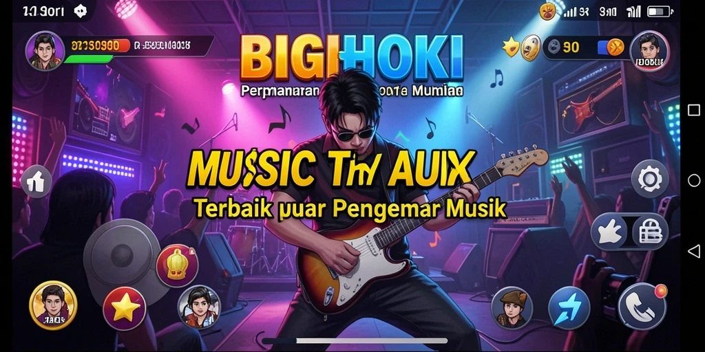 Screenshot gameplay BIGHOKI menampilkan keseruan bermain musik.