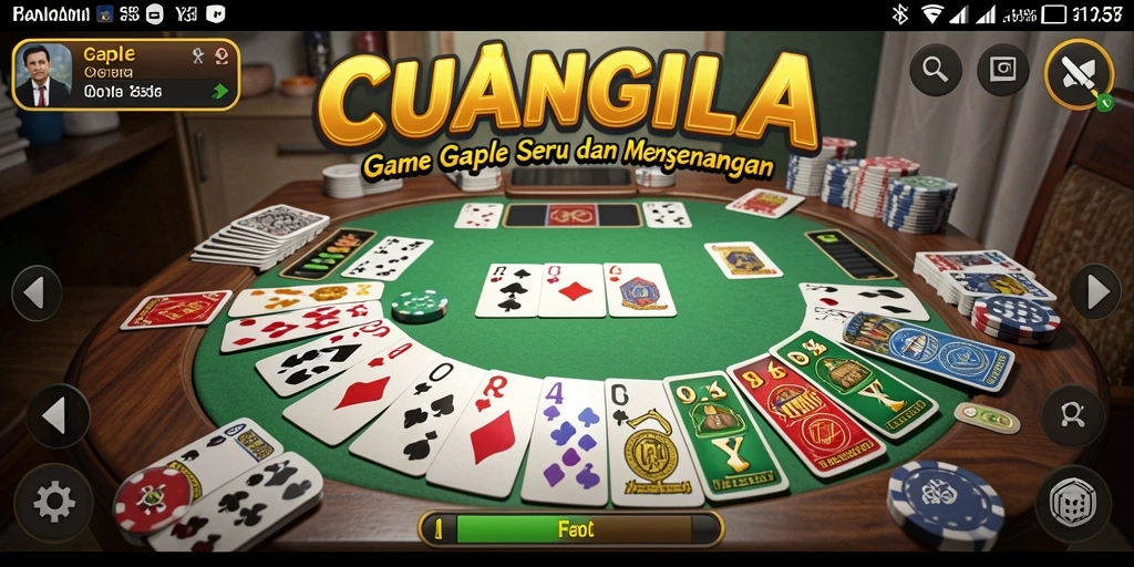 Tampilan gameplay CUANGILA yang menarik dalam permainan Gaple.