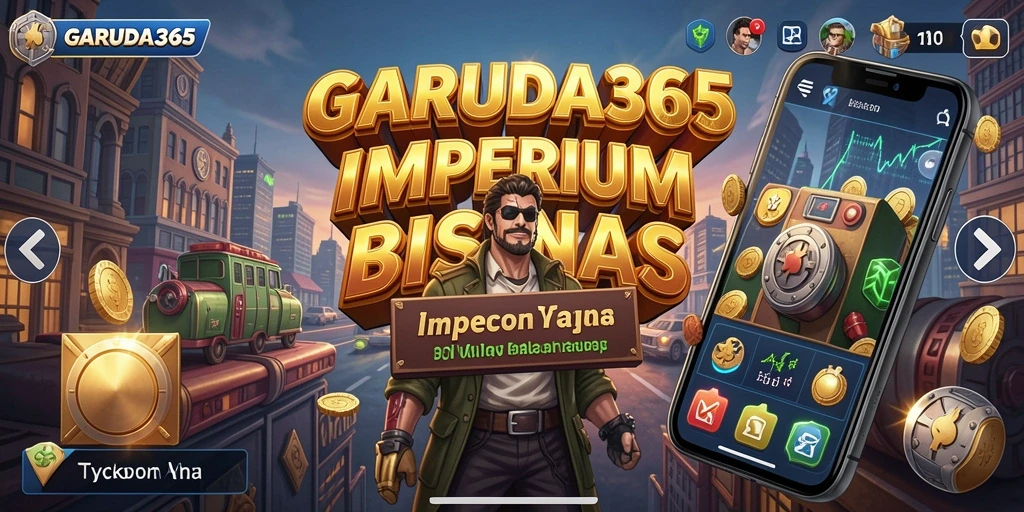 Screenshot utama GARUDA365 menampilkan gameplay seru dalam membangun bisnis Tycoon.