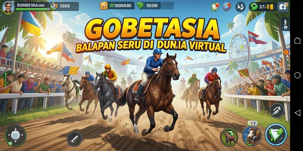Tampilan menangkap momen balapan seru di GOBETASIA.