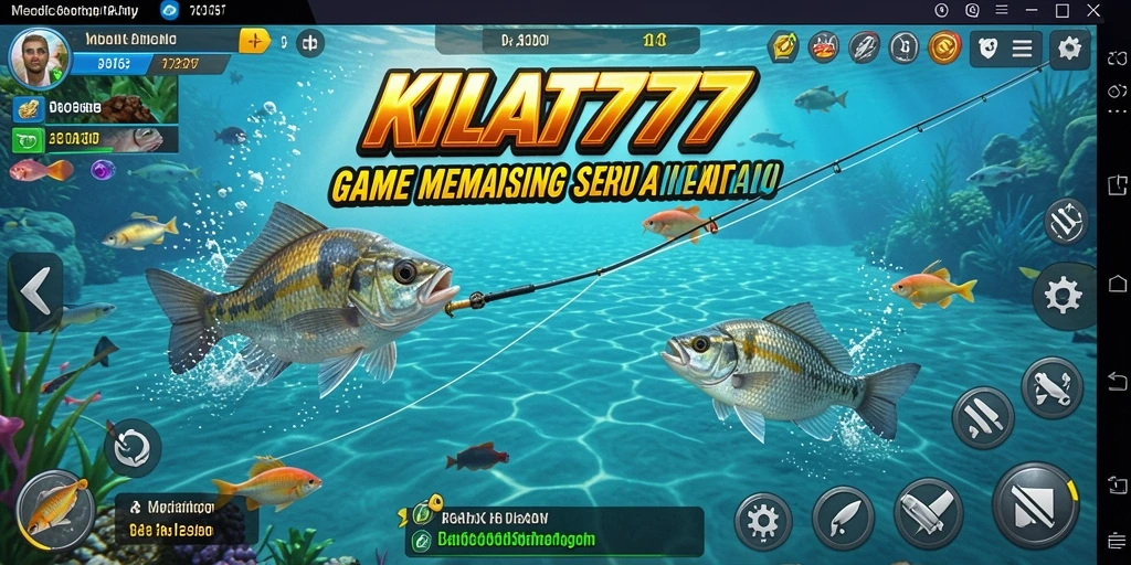 Screenshot gameplay KILAT777 dengan aksi memancing seru.