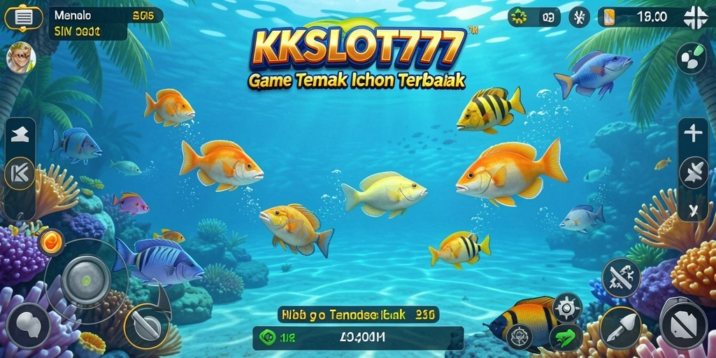 Screenshot gameplay KKSLOT777 yang menampilkan momen seru berburu ikan.