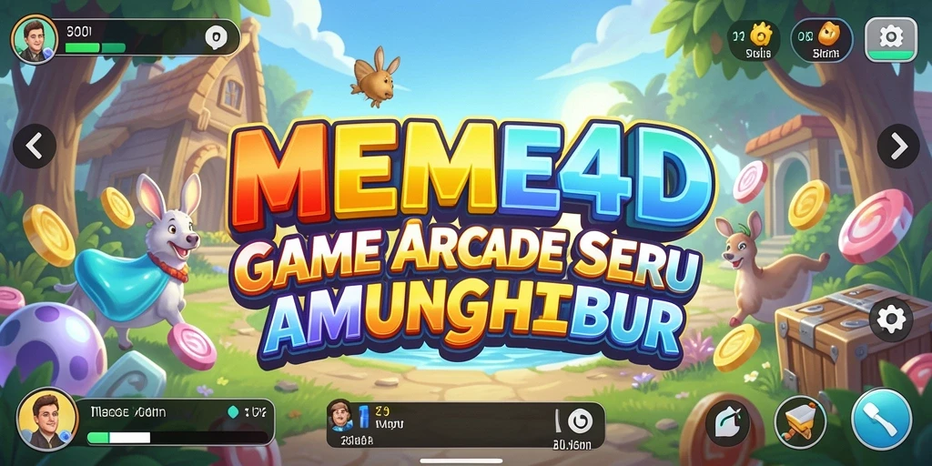 Tampilan gameplay seru dalam MEME4D dengan aksi penuh warna.