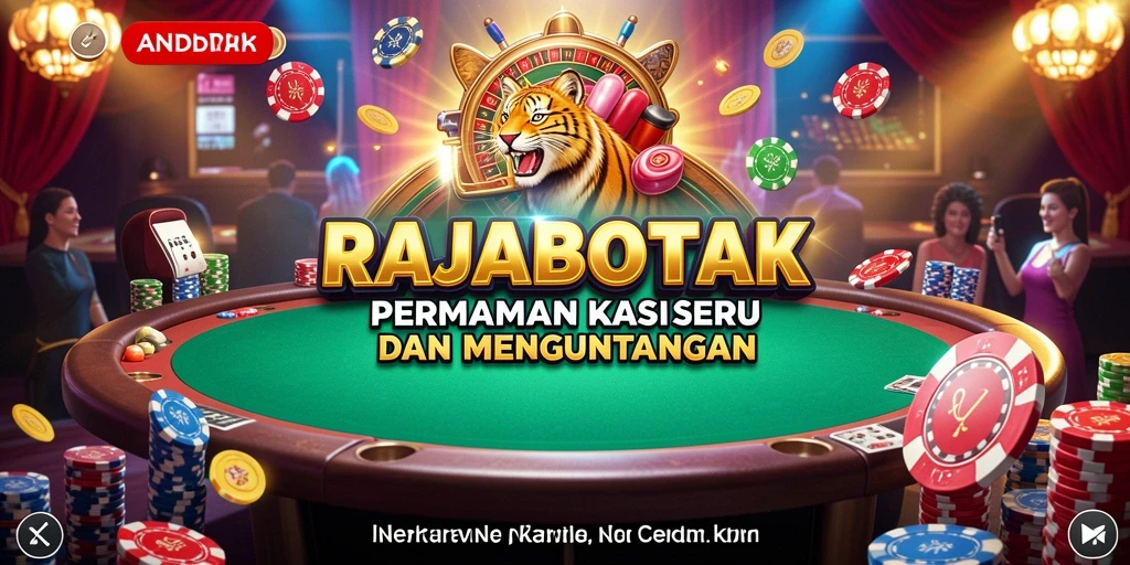 Tampilan menarik gameplay kasino RAJABOTAK yang menegangkan.