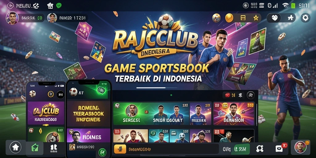 Tampilan utama aplikasi RAJACLUB menampilkan pilihan taruhan yang menarik.