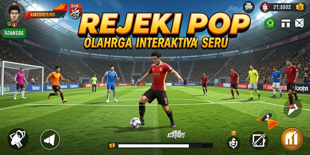 Tampilan gameplay REJEKIPOP yang penuh aksi dalam olahraga.