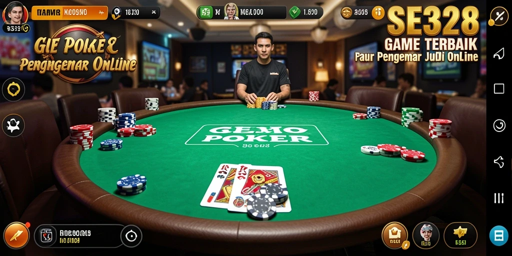 Tangkapan layar utama SE328 menampilkan gameplay Poker yang seru.