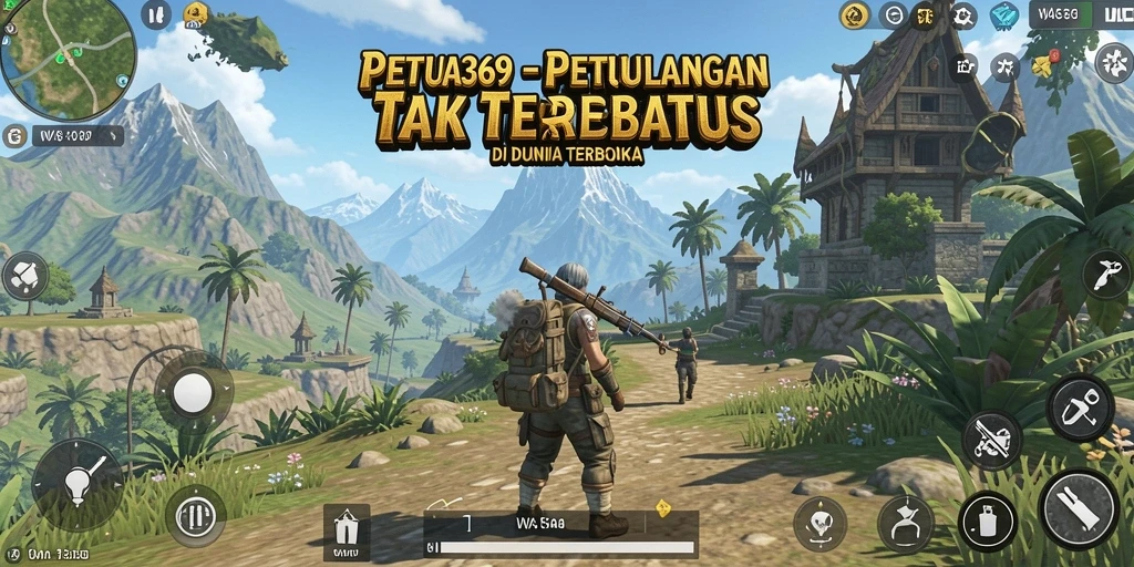 Screenshot gameplay menunjukkan eksplorasi dalam dunia terbuka yang menakjubkan.